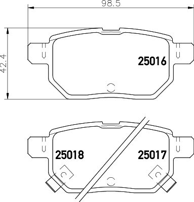 Колодки тормозные задние Nisshinbo NP1071
