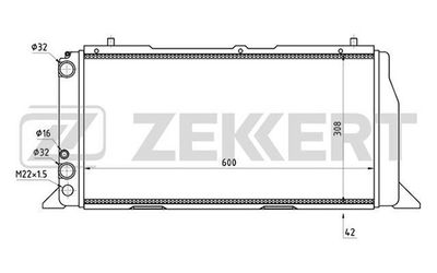 Радиатор охлаждения двигателя Zekkert MK1266