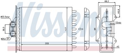 Радиатор отопителя NISSENS 72657
