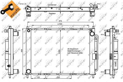 Радиатор кондиционера NRF 35886