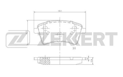 Колодки тормозные дисковые передние Zekkert BS2830