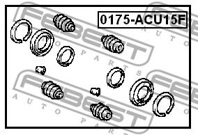 Ремкомплект суппорта тормозного переднего FEBEST 0175ACU15F