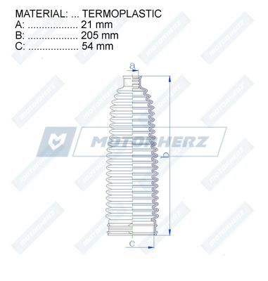 Пыльник рулевой рейки MotorHerz RDZ0475MG