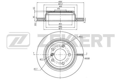 Диск тормозной задний Zekkert BS6338