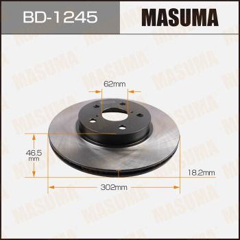 Диск тормозной Masuma BD1245