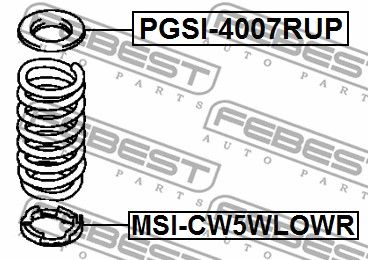 Проставка задней пружины верхняя FEBEST PGSI4007RUP