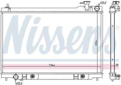 Радиатор системы охлаждения NISSENS 68119