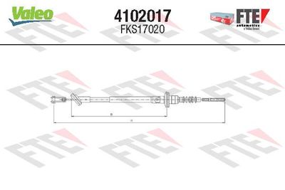 Трос сцепления VALEO 4102017