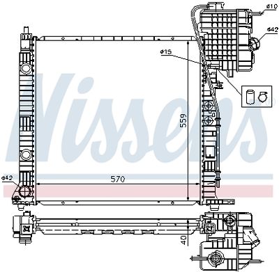 Радиатор системы охлаждения NISSENS 62559A