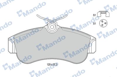 Колодки тормозные дисковые передние Mando MBF015726