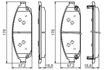 Комплект колодок для дискового тормоза BOSCH 0986494370