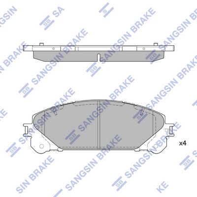 Колодки тормозные передние SANGSIN SP2137