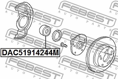 Подшипник передней ступицы FEBEST DAC51914244M