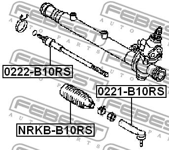 Наконечник рулевой FEBEST 0221B10RS