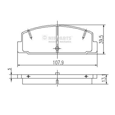 Колодки тормозные дисковые NIPPARTS J3613002