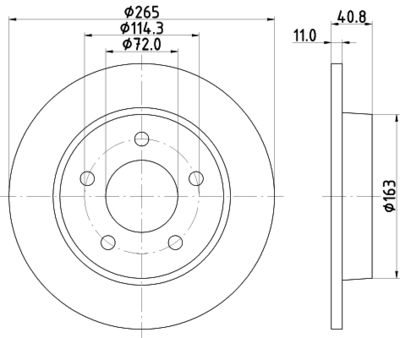 Диск тормозной Nisshinbo ND5008K