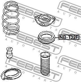 Подшипник передней опоры амортизатора FEBEST NBT32F