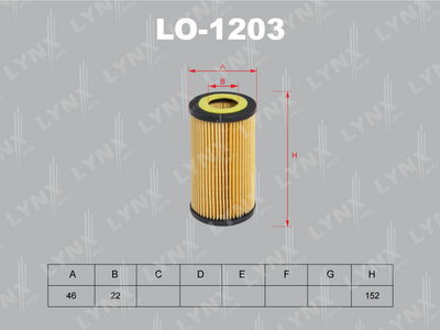 Фильтр масляный LYNXauto LO1203