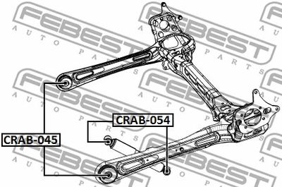 Сайлентблок амортизатора заднего FEBEST CRAB054