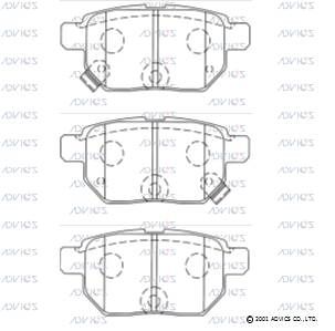 Колодки тормозные дисковые ADVICS SN938P