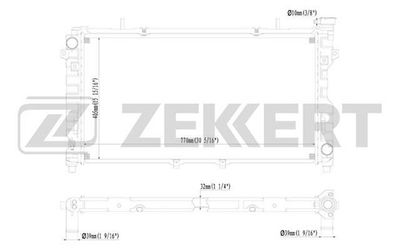 Радиатор охлаждения двигателя Zekkert MK1149