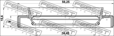Сальник привода FEBEST 95HBY40560916R