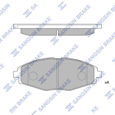Колодки тормозные передние SANGSIN SP1086