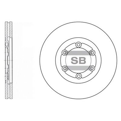Диск тормозной передний SANGSIN SD2008