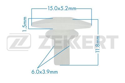 Клипса крепежная Zekkert BE3284