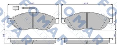 Колодки тормозные передние FOMAR FRICTION FO924481