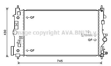 Радиатор системы охлаждения AVA OL2546