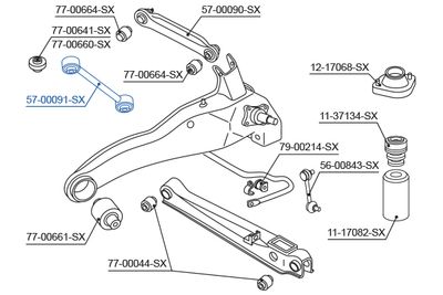 Рычаг подвески STELLOX 5700091SX