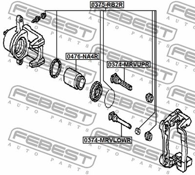 Ремкомплект суппорта заднего FEBEST 0375RB2R