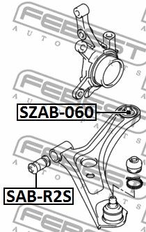 Сайлентблок рычага переднего задний FEBEST SZAB060
