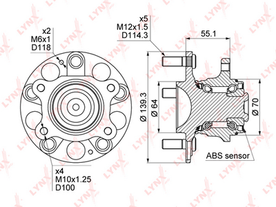 Подшипник ступицы GMB GH31780