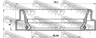 Сальник привода FEBEST 95FDY57750909C