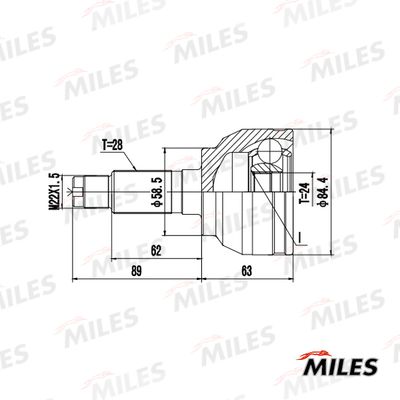 ШРУС наружный Miles GA20643