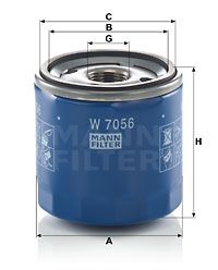 Фильтр масляный MANN-FILTER W7056