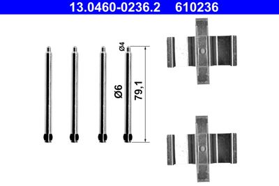 Комплект монтажный тормозных колодок MasterKit 77AA041