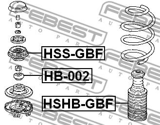 Опора амортизатора переднего FEBEST HSSGBF