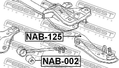 Сайлентблок рычага подвески FEBEST NAB002