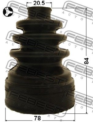 Пыльник ШРУС внутреннего комплект FEBEST 2715S40T