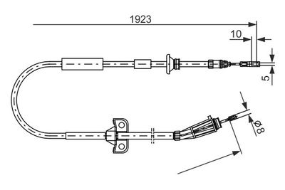 Трос стояночного тормоза BOSCH 1987477999