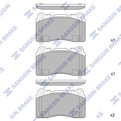 Колодки тормозные дисковые SANGSIN SP2119