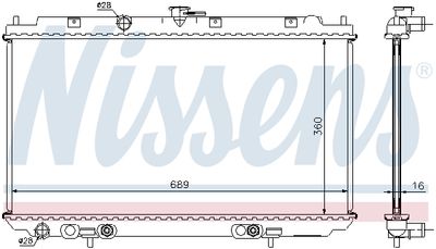 Радиатор системы охлаждения NISSENS 67345A