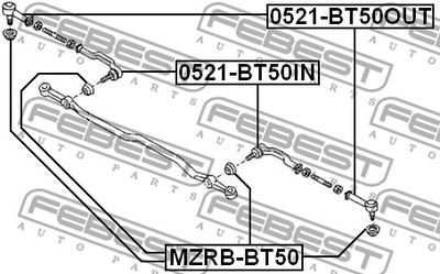 Наконечник рулевой FEBEST 0521BT50OUT