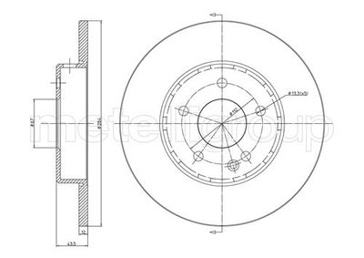 Диск тормозной METELLI 230313C