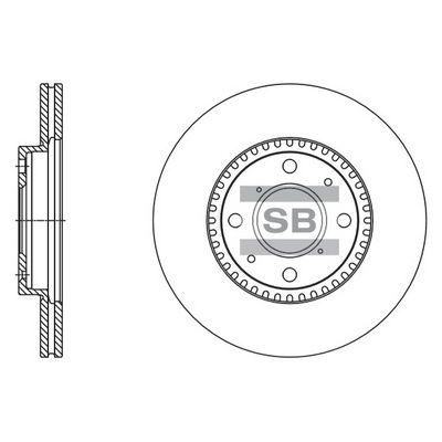 Диск тормозной передний SANGSIN SD4803