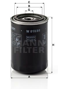 Фильтр масляный MANN-FILTER W81881