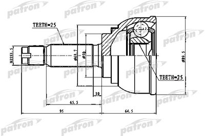 ШРУС наружный PATRON PCV1012